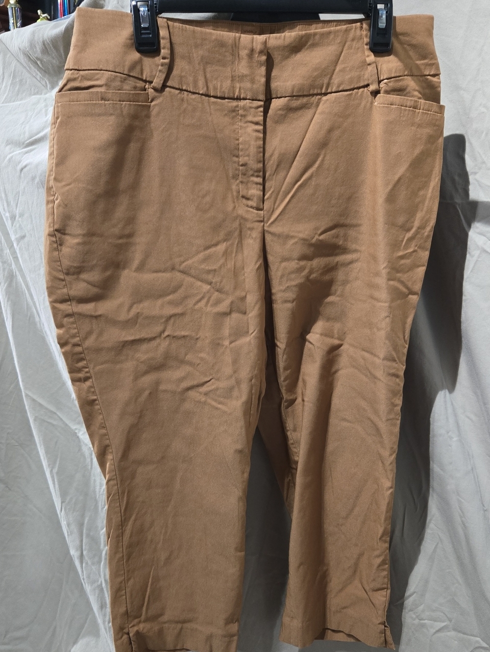 Lane Bryant Caramel Tan Stretch Capri Pants
